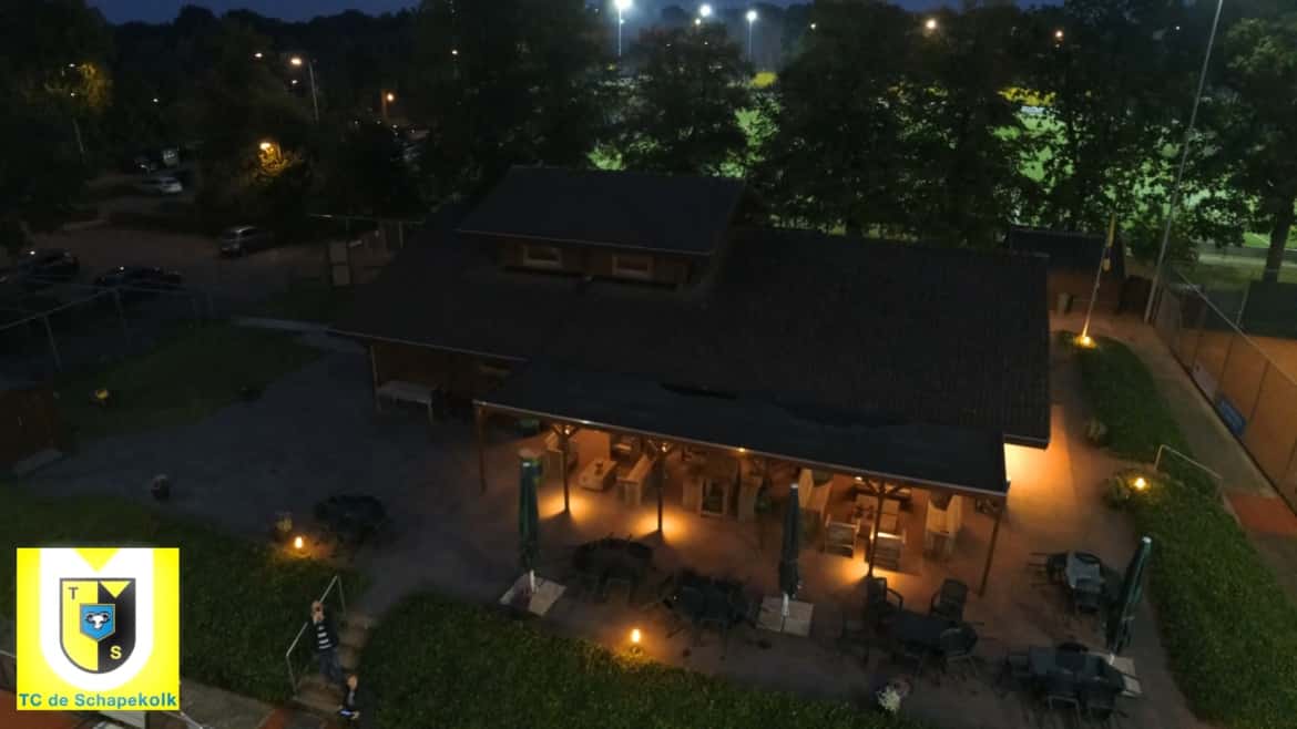 Tc De Schapenkolk, avondbeelden drone