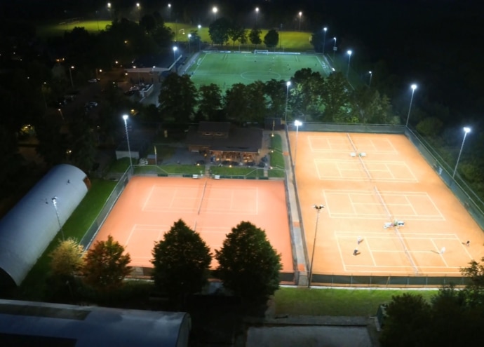 Tc De Schapenkolk, avondbeelden drone2