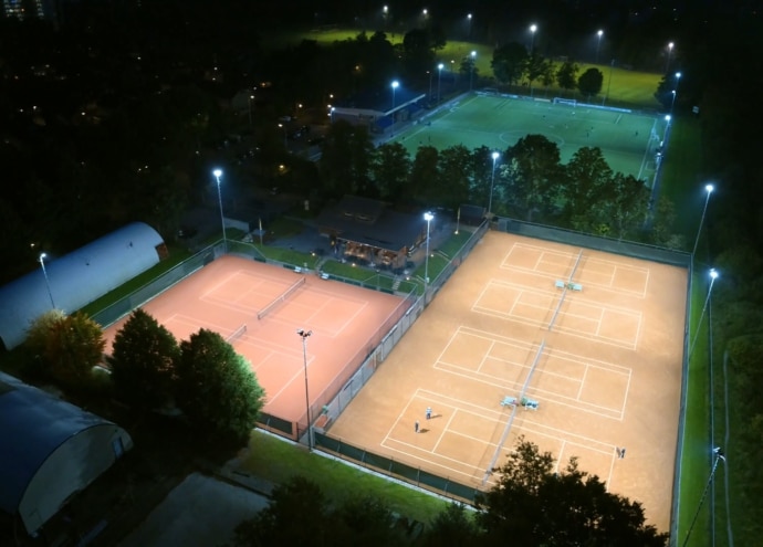 Tc De Schapenkolk, avondbeelden drone4
